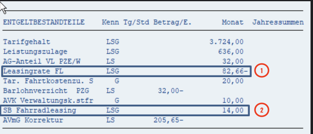 Wie Und Wann Erscheinen Geldwerter Vorteil Und Leasingrate Auf Meinem 